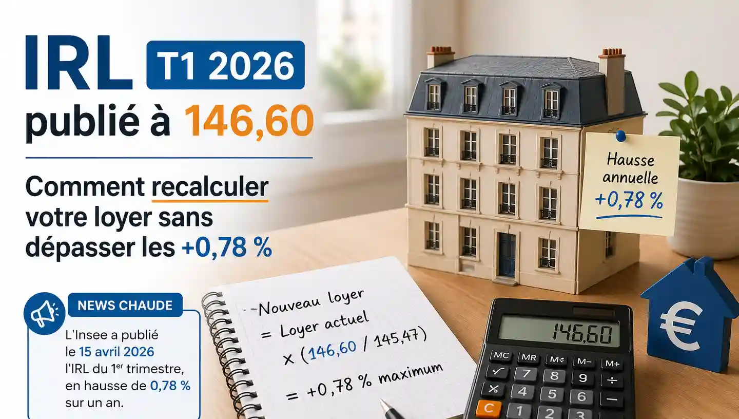 IRL T1 2026 publié à 146,60 : comment recalculer votre loyer sans dépasser les +0,78 %